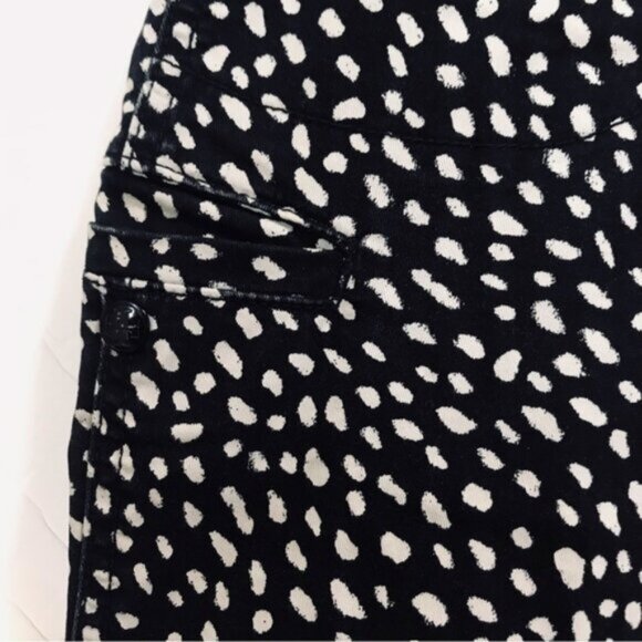 Tory Burch Walker Cargo Animal Print Pony Dots Jeans Pants Logo Stretch Waist 27 - Picture 11 of 16